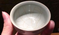 奉华汝瓷天青开片圆口杯